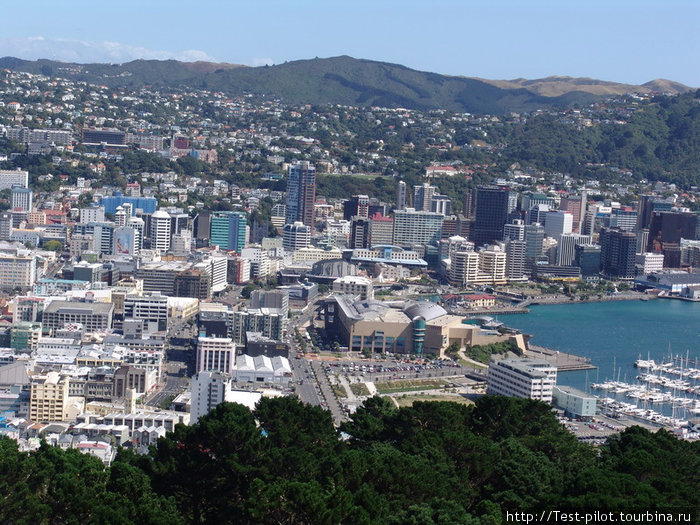 Вид на столицу со смотровой площадки Нью-Плимут, Новая Зеландия