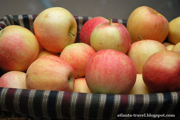 яблоки в Mercier Orchards Apples Штат Джорджия, CША