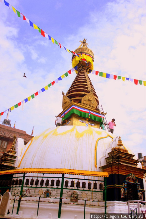 Ступа Катесимбху во время праздника Катманду, Непал