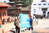 Флаг Турбины на главной площади столицы Непала