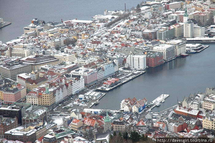 Со смотровой площадки Берген, Норвегия