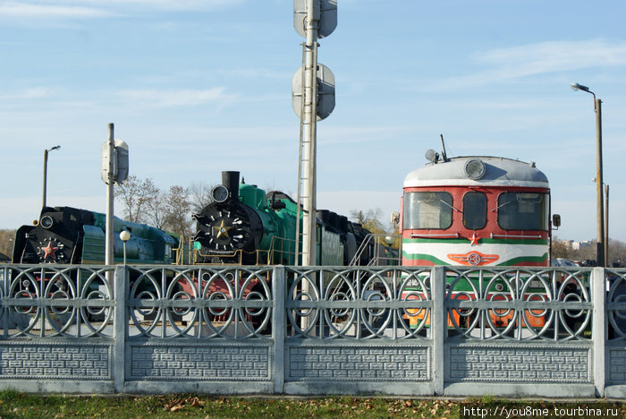 старинные паровозы под открытым небом Брест, Беларусь