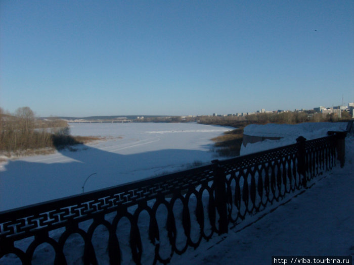 Зимняя набережная Кемерово, Россия
