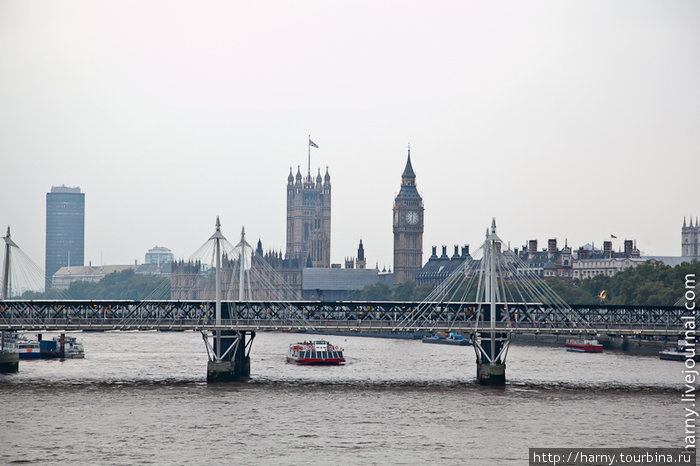Биг Бен, Вестминстерский дворец и Сити с моста Ватерлоо. Лондон, Великобритания