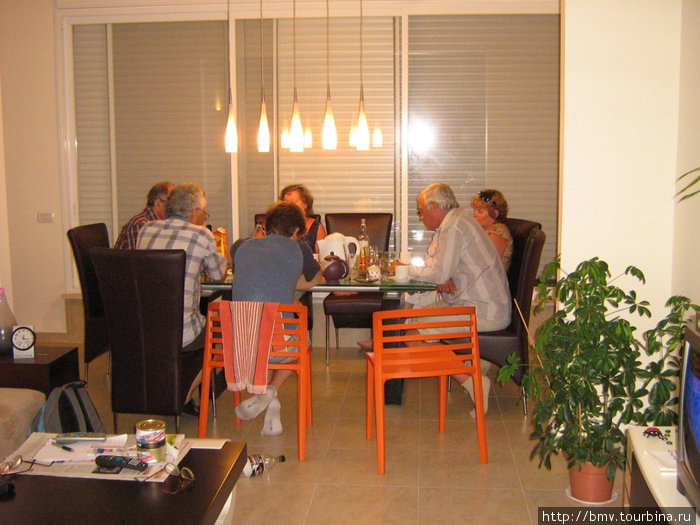 Товарищеский ужин у бывших соотечественников Хайфа, Израиль