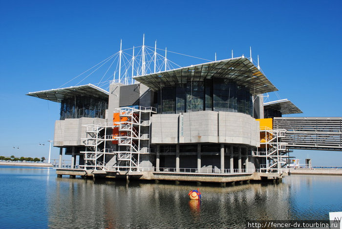 Футуристическое здание океанариума пропустить сложно Лиссабон, Португалия