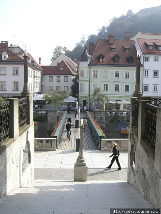 Один из мостов через Любляницу Любляна, Словения