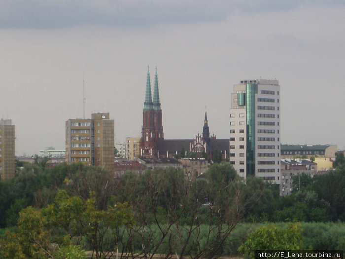 вид с крыши библиотеки Варшава, Польша