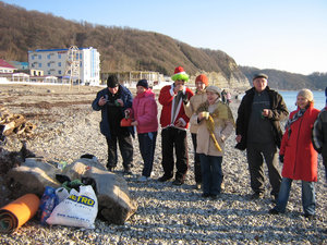 Мы на пляже 1 января 2008 года.