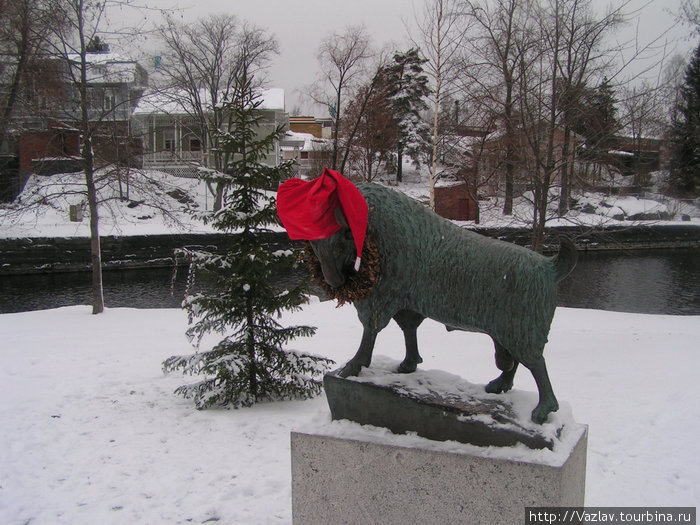 Очевидно, местный Дед Мороз Савонлинна, Финляндия