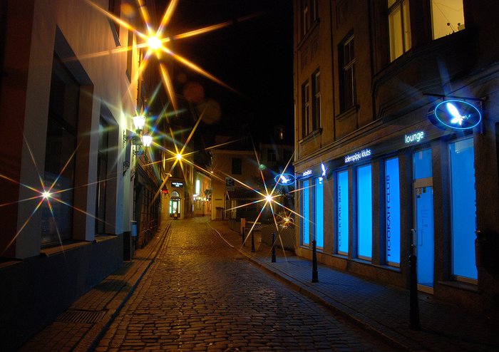 Огни засыпающей Риги Рига, Латвия