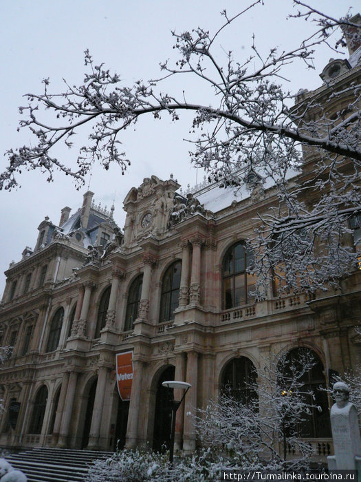 Первый настоящий снег в Лионе в этом году