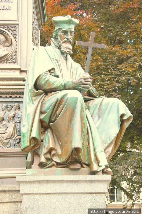 Ян Гус национальный герой Чехии,проповедник,реформатор,противник католической церкви.был обвинён в ериси и сожжён на костре 6-го июля 1415 г. Вормс, Германия