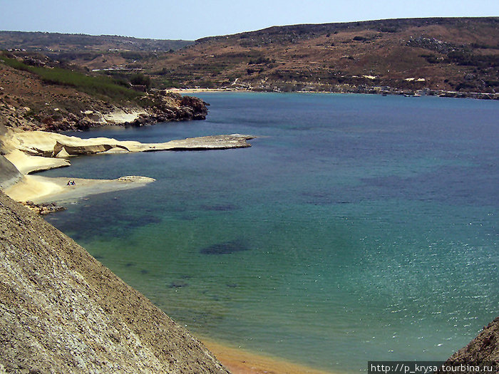Море слева от перешейка Айн Туффиха, Мальта