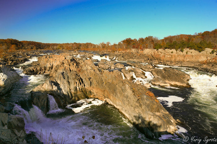 Самый крупный водопад в Great Falls. Маклин, CША