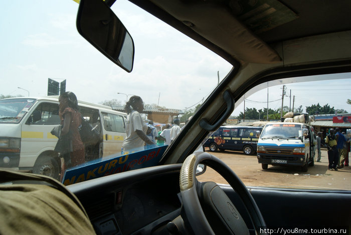 автостанция из окошка матату Кисуму, Кения