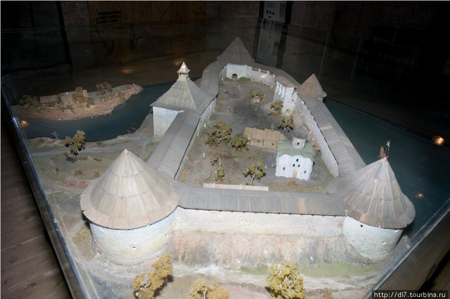 Музей в Старой Ладоге, макет крепости Старая Ладога, Россия
