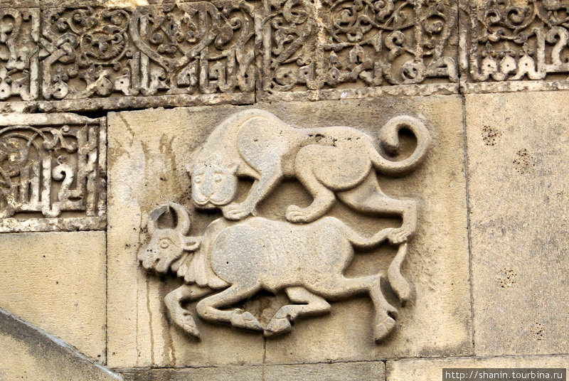 Довольно странно видеть на входе в мечеть изображения животных Диярбакыр, Турция