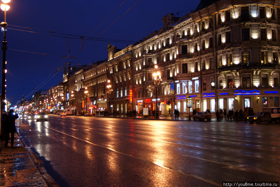 Невский вечером Санкт-Петербург, Россия