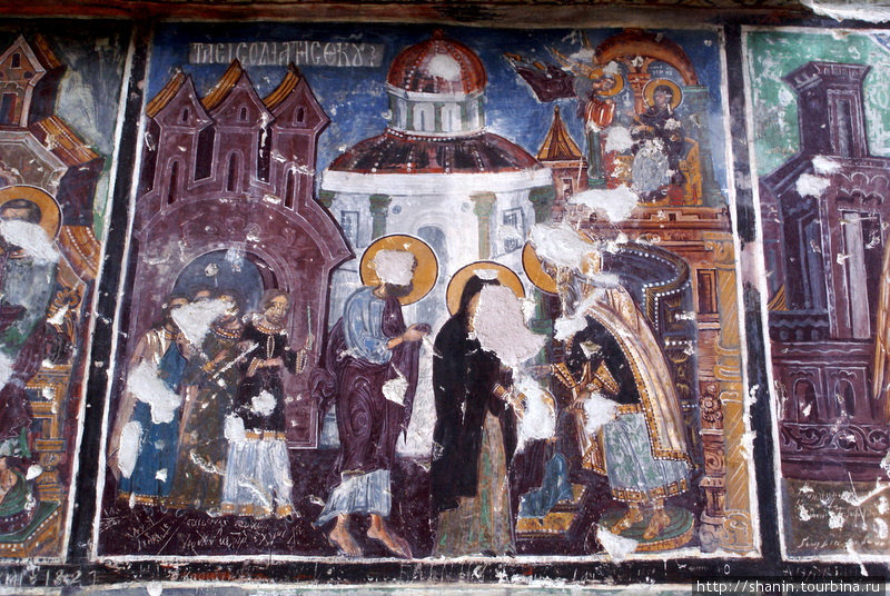 Фреска на стене церкви Трабзон, Турция