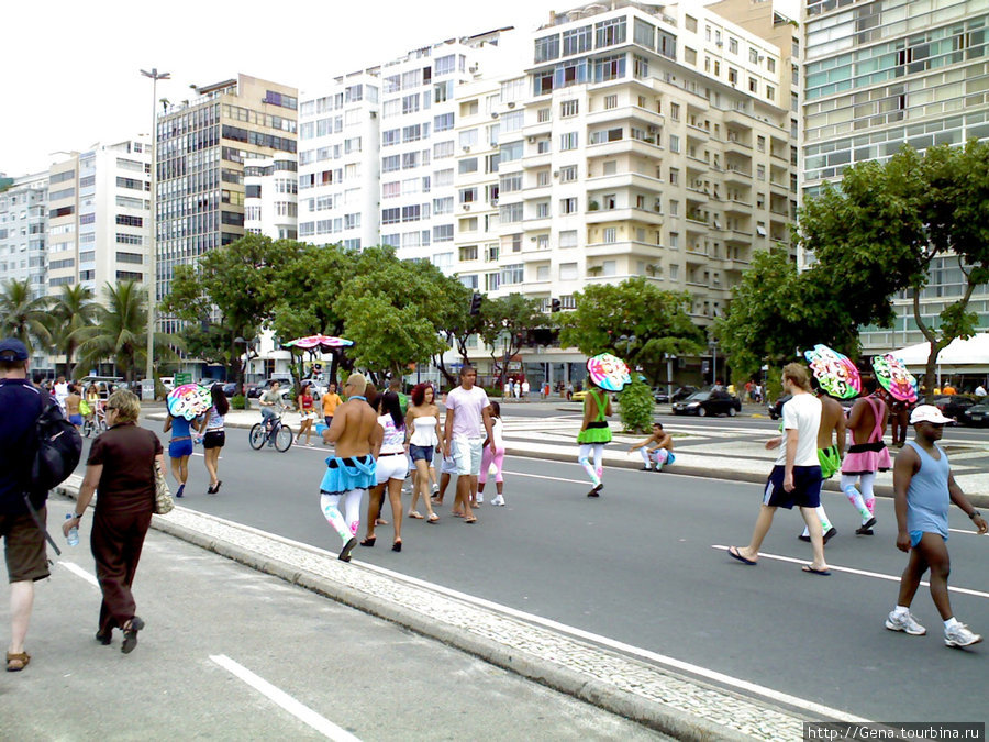 Копакабана и авенида Атлантика Рио-де-Жанейро, Бразилия