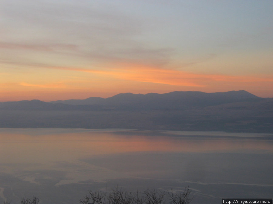 Вид на Кинерет Галилейское море озеро, Израиль