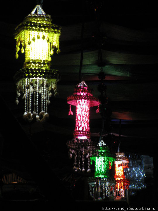 фонарики из ракушек Палолем, Индия