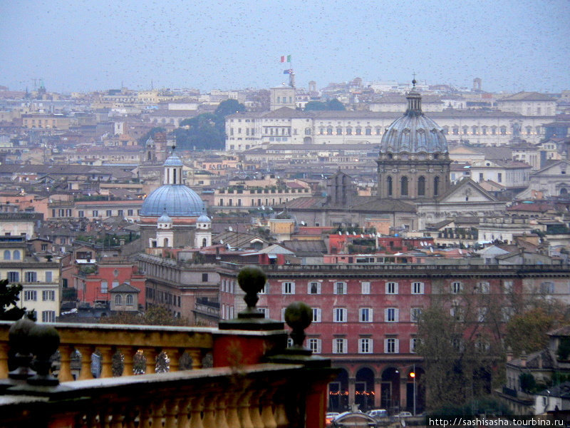 Панорама с холма Яникул Рим, Италия