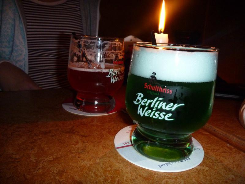 Berliner Weisse — красное и зеленое. Берлин, Германия