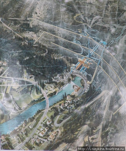 Инфраструктура гидроэлектростанции на реке Омбла.
Картинка с сайта http://www.gfmo.ba/dubrovnik_1.htm Дубровник, Хорватия