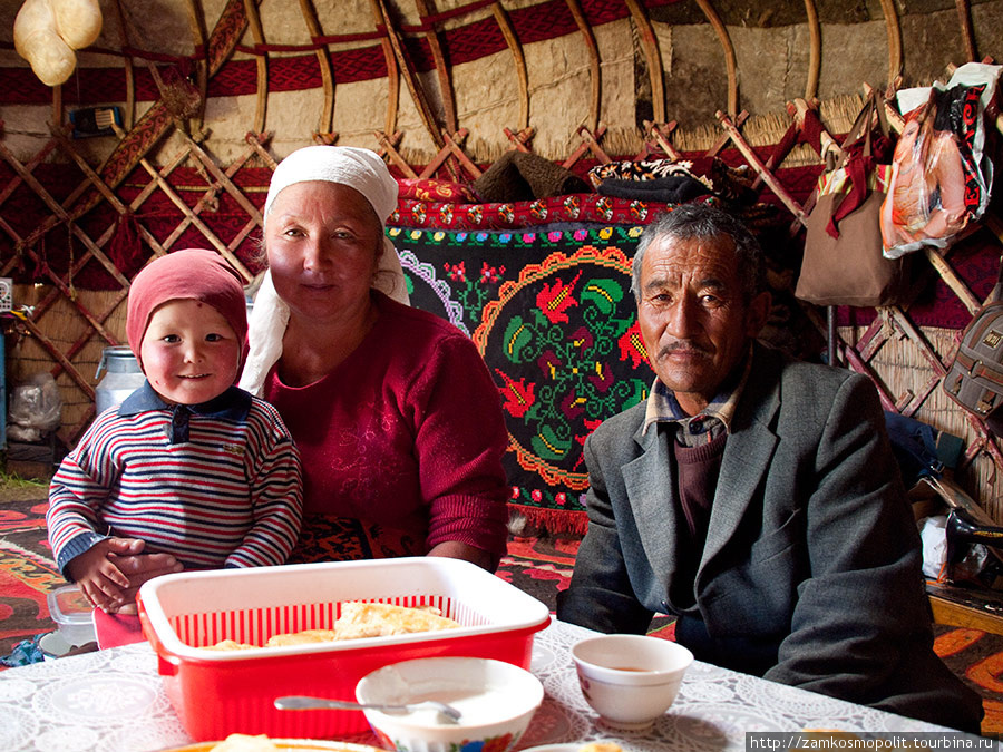 Семейный портрет в юрте Киргизия