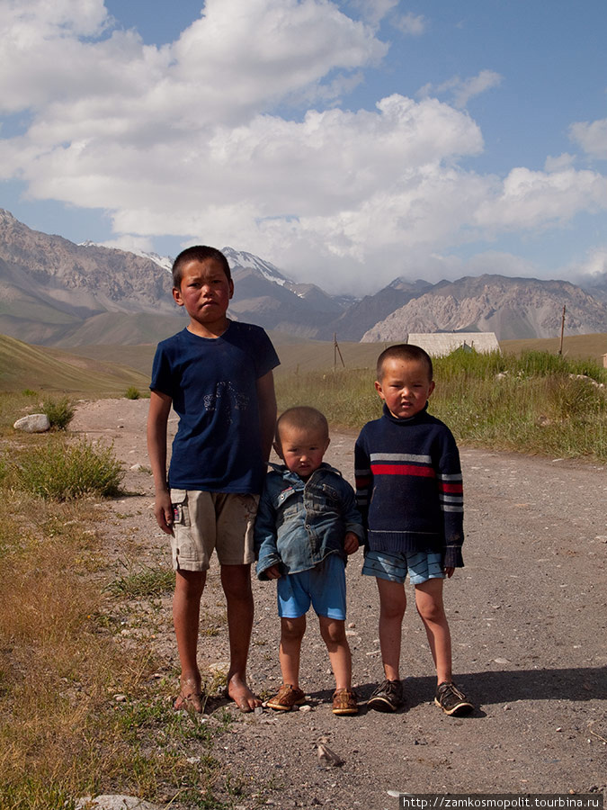 Поселок Сары-Могол в Алайской долине Киргизия