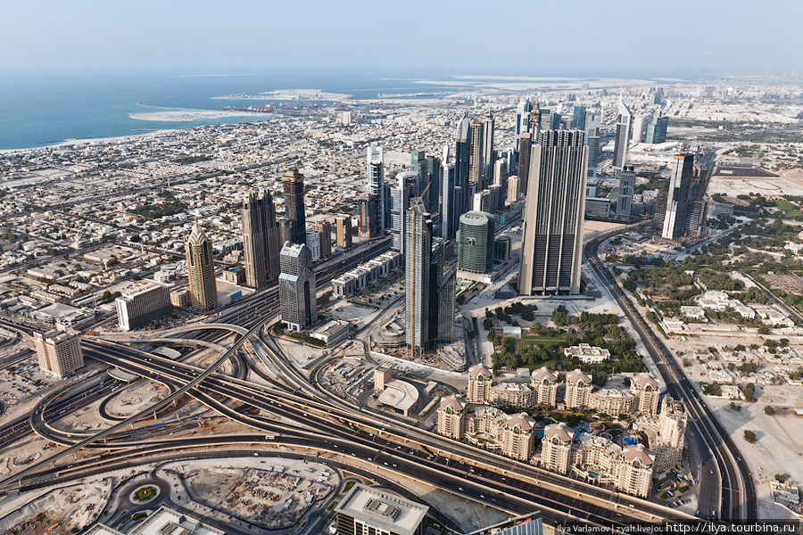 Виды с башни Халифа Дубай, ОАЭ