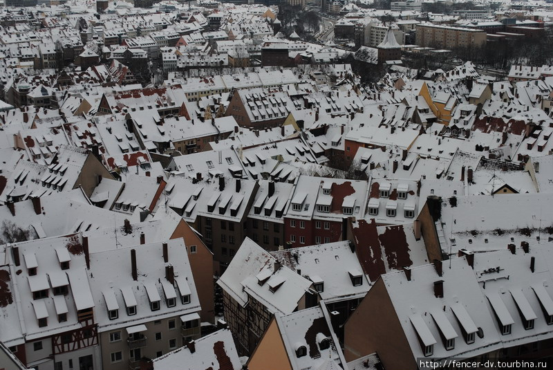 Крыши старого города Нюрнберг, Германия