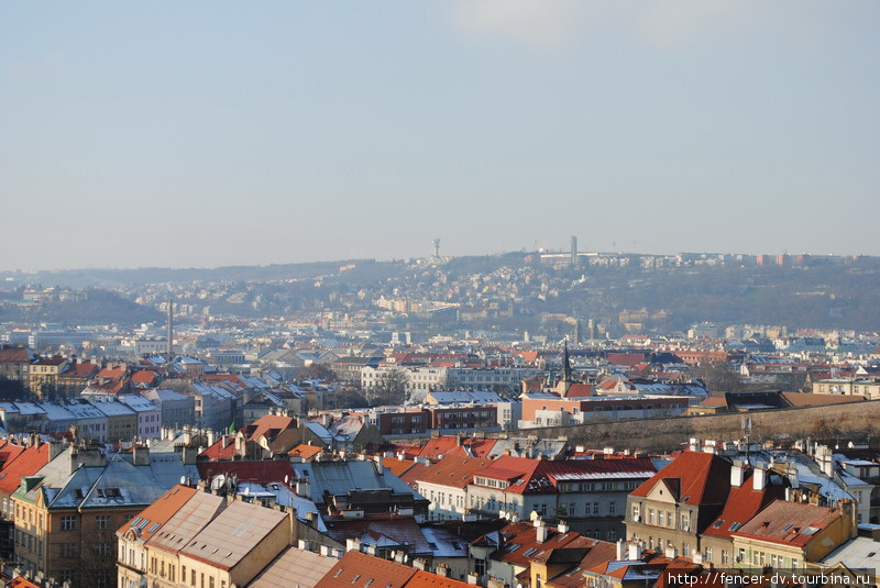 Вид на Прагу с метромоста Прага, Чехия