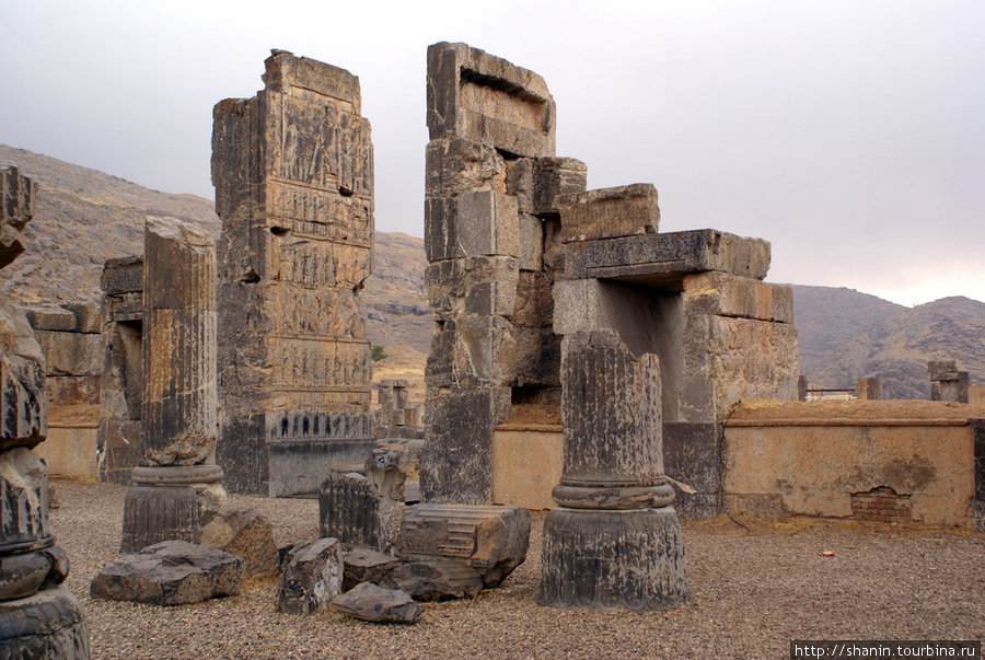 Руины в Персеполе Персеполь древний город, Иран