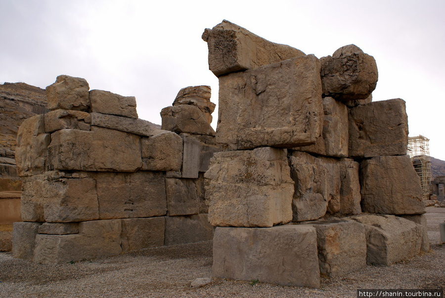 Руины в Персеполисе Персеполь древний город, Иран