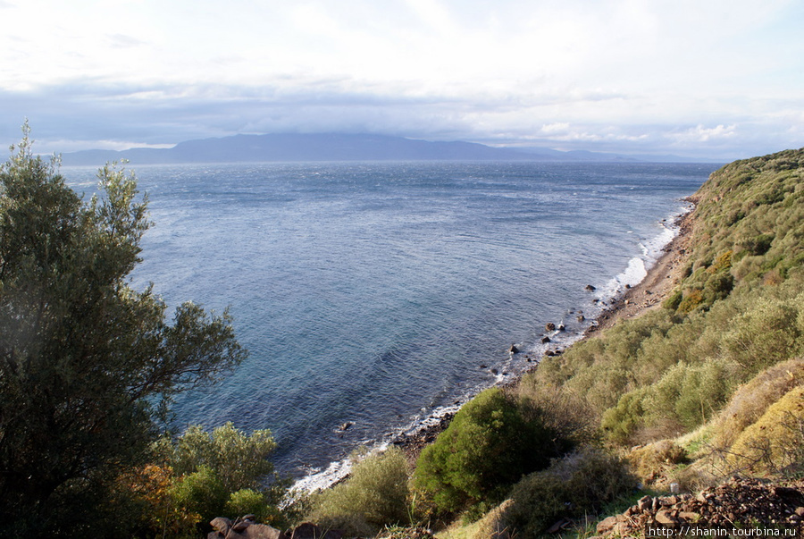 Вид на залив Эдермит Эгейский регион, Турция