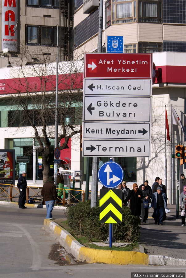 Указатели направлений Бурса, Турция