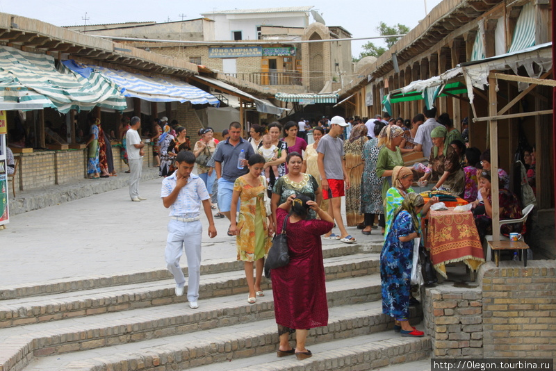 Улицы и площади использовали в качестве базаров,на каждом из которых продавали разные виды продукции Бухара, Узбекистан