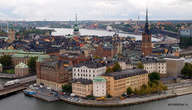 Вид на Стокгольм с башни Ратуши