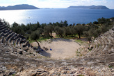 Вид на море с верхнего яруса амфитеатра в Каше