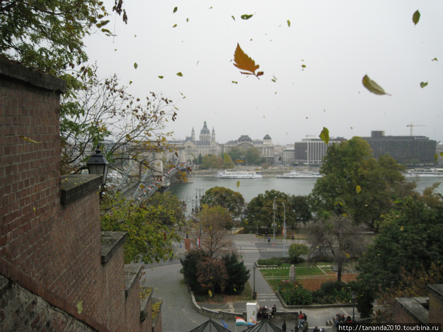Вид из фуникулера на Пешт Будапешт, Венгрия