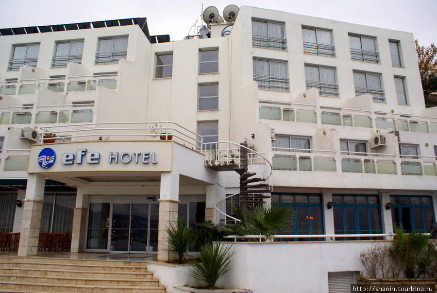 Отель Efe на берегу моря в центре города Кушадасы, Турция