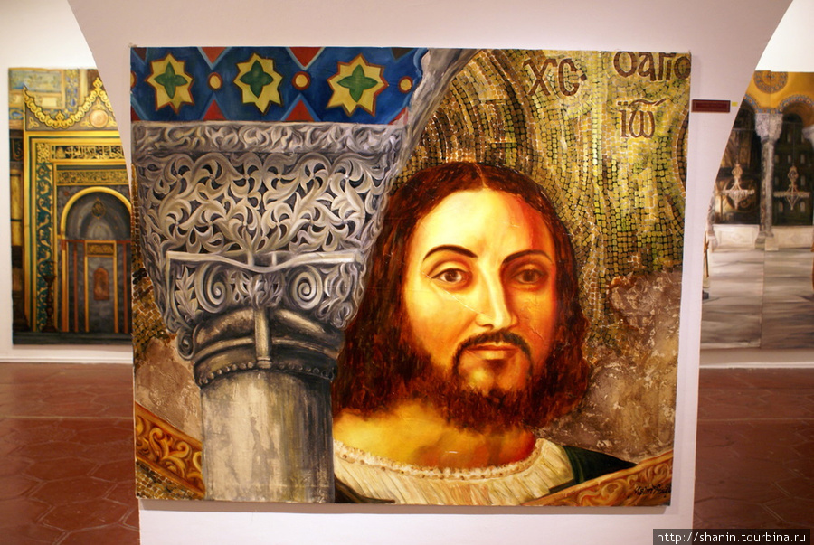 Картина на выставке в Музее турецкого и исламского искусства в Стамбуле Стамбул, Турция
