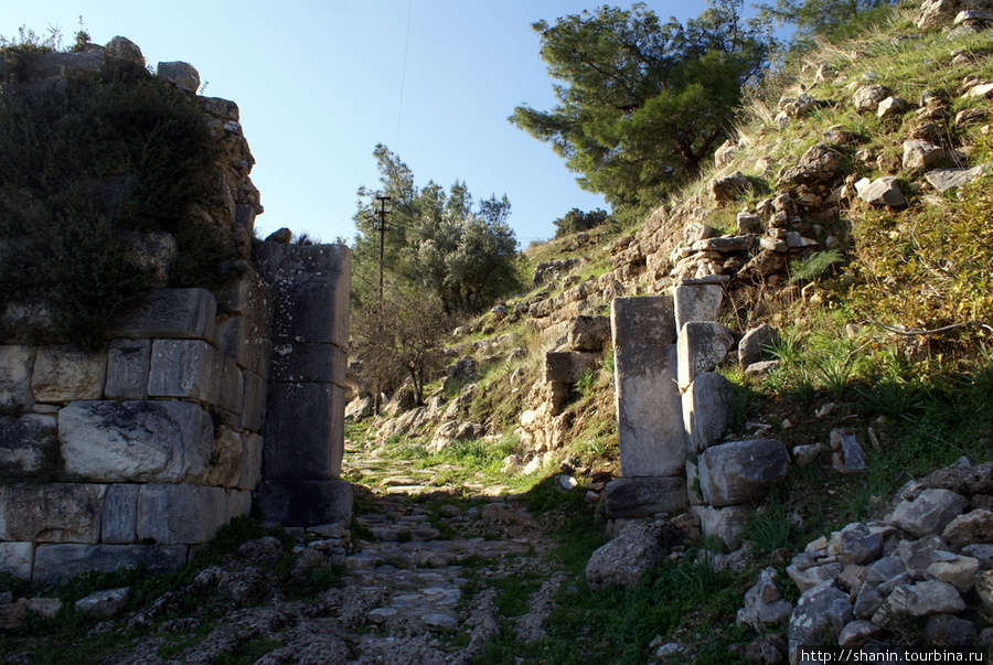 Вход на руины Приены Эгейский регион, Турция