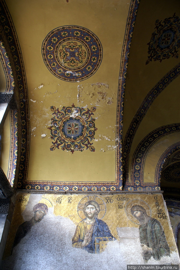 Мозаика на втором этаже собора Святой Софии Стамбул, Турция