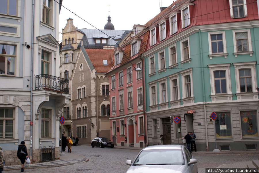 разноцветные дома Рига, Латвия
