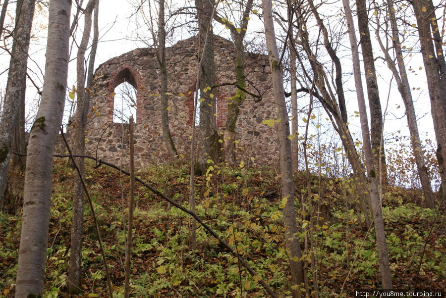 разрушенный замок Сигулда, Латвия