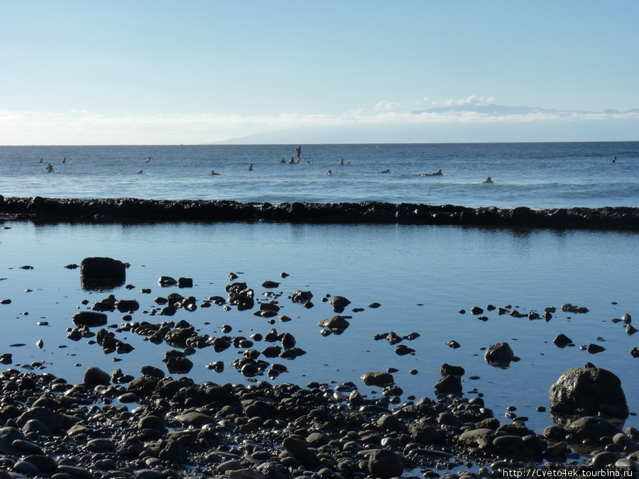 Серфенгисты ждут волну Остров Тенерифе, Испания